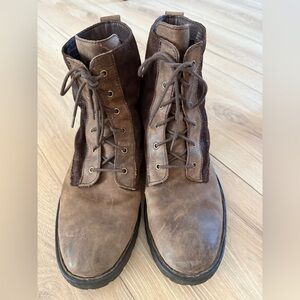 Born Sean Tie Up Men's Rustic Brown Leather Heritage Boots Size 11.5